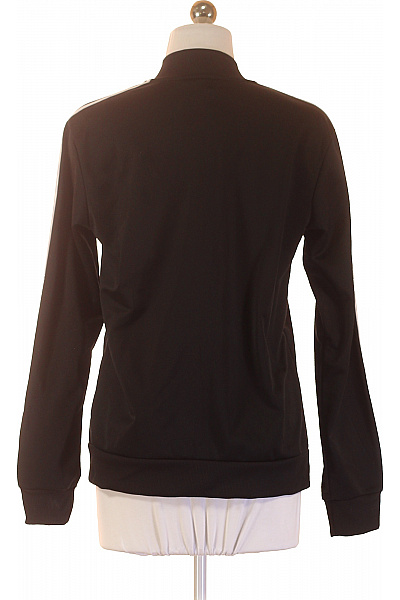 ADIDAS dámská černá mikina s dlouhým rukávem na zip pruhovaná streetwear Velikost S | ADIDAS | obrázek 2