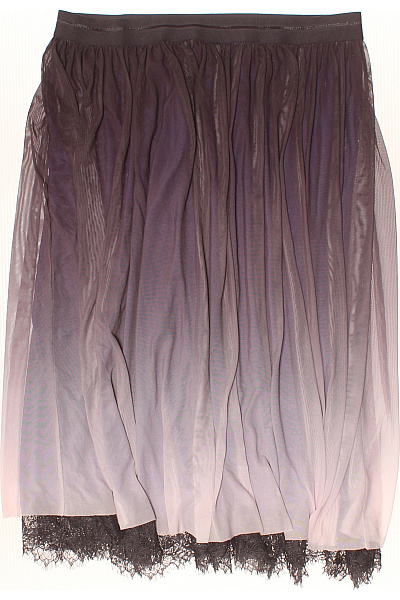 TAIFUN Dámská Dlouhá Sukně Průsvitná Plisovaná S Gumou V Pase Vel. L