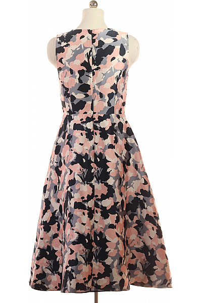 šaty bez rukávů květované midi elegantní růžové Velikost 40 | Unimoda | obrázek 2