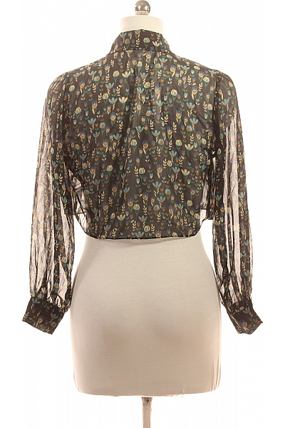 ZARA Dámská košile s dlouhým rukávem crop květinová průhledná Vel. M | ZARA | obrázek 3