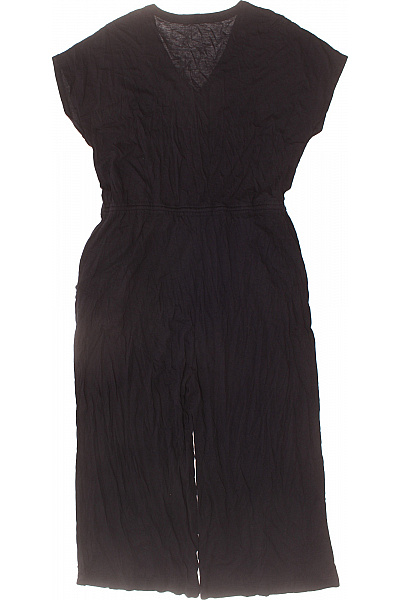 SEASALT CORNWALL dámský černý bavlněný overal s krátkým rukávem a v-výstřihem Velikost 40 | SEASALT CORNWALL | obrázek 3