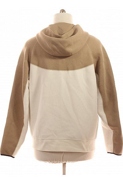 Nike Pánská bavlněná mikina s kapucí na zip béžová streetwear Vel. XL | Nike | obrázek 3