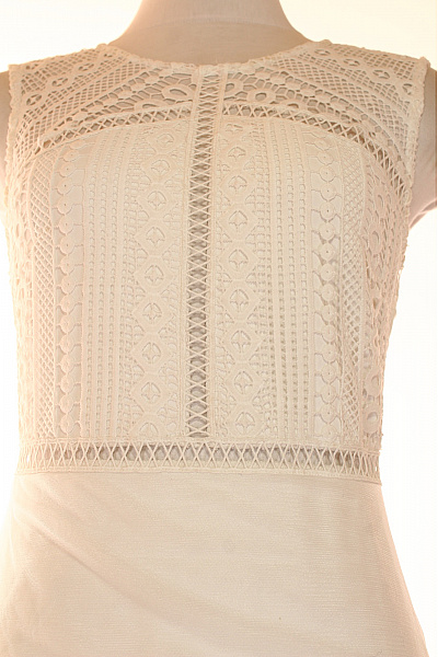 weise Dámské dlouhé svatební šaty bez rukávů krajkové elegantní bílé Vel. 34 | weise | obrázek 3