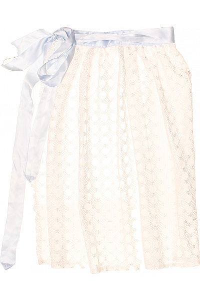 Dámská krajková zástěra s mašlí bílá průsvitná letní Vel. 158/164 | Unimoda | obrázek 2