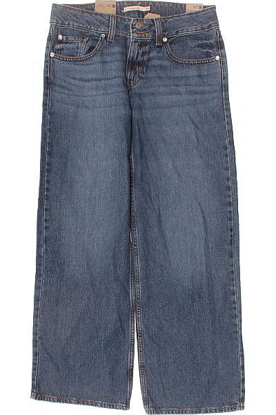 LEVIS Dámské Džíny Volné Modré Bavlněné Se širokými Nohavicemi Velikost 28/30