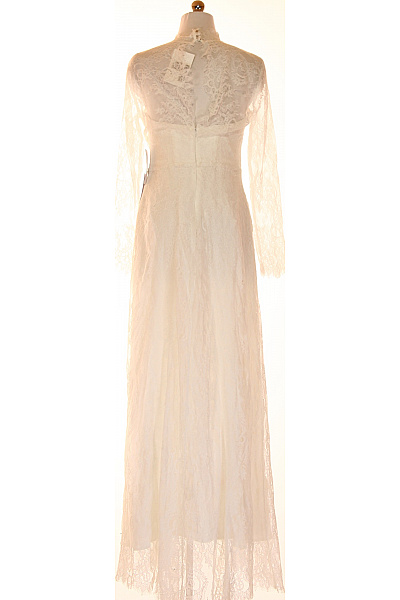 IVY & OAK Dámské dlouhé krajkové svatební šaty s vysokým límcem vintage Vel. 38 | IVY & OAK | obrázek 2