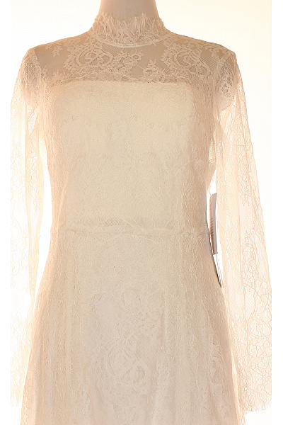 IVY & OAK Dámské dlouhé krajkové svatební šaty s vysokým límcem vintage Vel. 38 | IVY & OAK | obrázek 3
