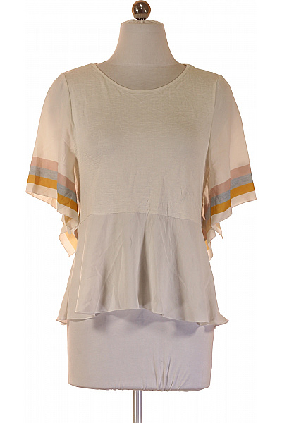 ZARA Dámská halenka krátký rukáv volná pruhovaná béžová Vel. S | ZARA | obrázek 2