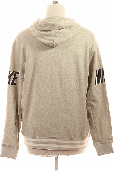 Nike Pánská šedá bavlněná mikina s kapucí a potiskem Velikost L | Nike | obrázek 3
