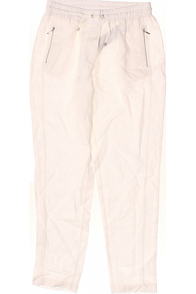 DORISSTREICH Bavlněné Volnočasové Kalhoty S Kapsami Bílé Velikost 38