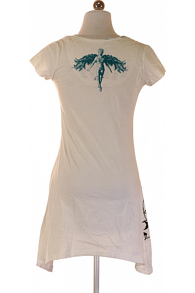 DESIGUAL Dámské bavlněné tričko s krátkým rukávem a potiskem asymetrické Velikost S | DESIGUAL | obrázek 4