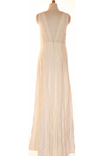 IVY & OAK Dlouhé bílé svatební šaty krajkové V-výstřih letní boho Velikost S | IVY & OAK | obrázek 2