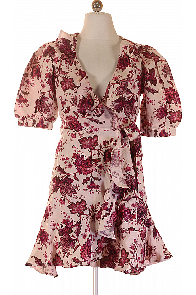 Oasis Lněné zavinovací šaty s květinovým vzorem růžové Velikost EU 36 | Oasis | obrázek 2