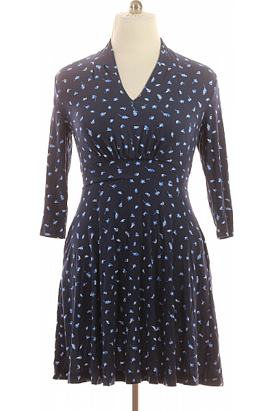 Dámské šaty květované modré volnočasové Velikost S | Unimoda | obrázek 2