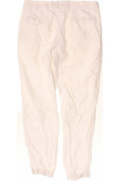 Pánské plátěné volnočasové kalhoty bílé Vel. M | Unimoda | obrázek 2