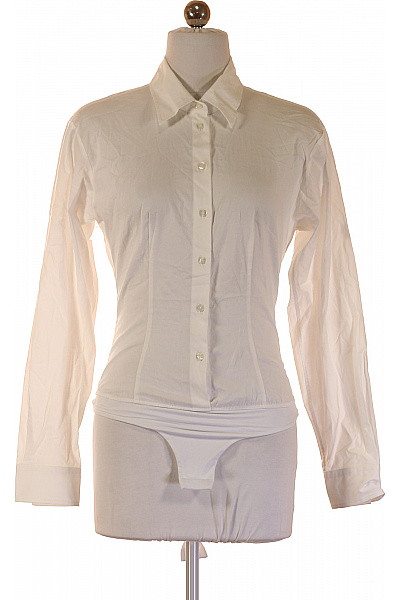 Hugo Boss Dámská Bílá Košile S Dlouhým Rukávem Elegantní Slim Fit Vypasovaná Velikost S