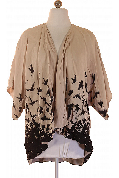 Topshop Dámská halenka s krátkým rukávem a potiskem ptáků béžová Velikost 36 | Topshop | obrázek 2