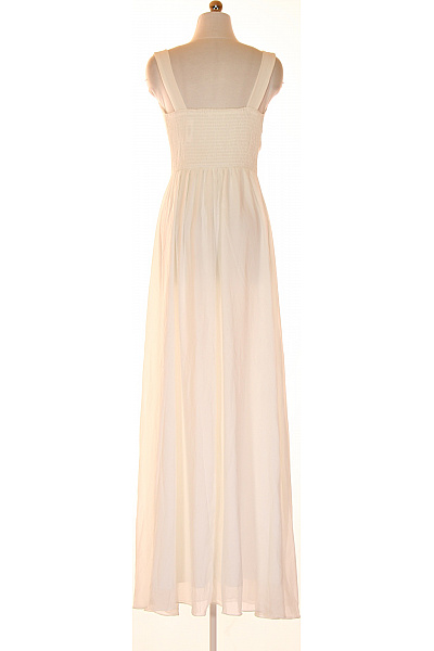 kraimod Dlouhé krémové svatební šaty krajkové v-výstřih empire Velikost 40 | kraimod | obrázek 2