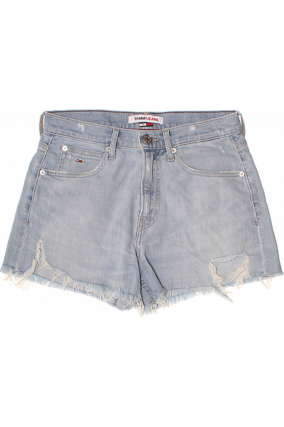 TOMMY HILFIGER Dámské Džínové Kraťasy Volnočasové Krátké S Kapsami Velikost 26