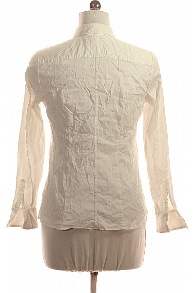 LAWRENCE GREY Dámská bílá bavlněná košile s dlouhým rukávem elegantní slim fit Vel. 38 | LAWRENCE GREY | obrázek 3