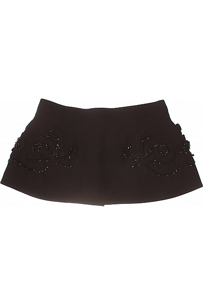 černá mini sukně s výšivkou elegantní večerní Velikost 36 | Unimoda | obrázek 2