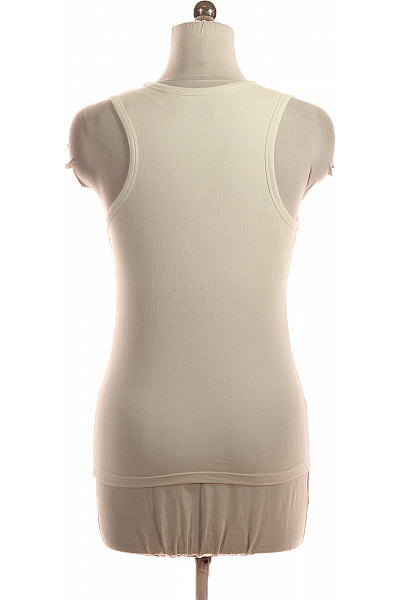 DOROTHEE SCHUMACHER dámské tílko bílé s flitry květinový vzor bez rukávů Vel. XS | DOROTHEE SCHUMACHER | obrázek 3