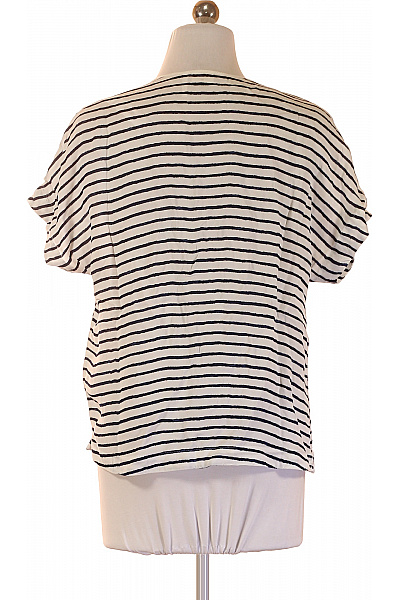 s.OLIVER Dámská halenka s krátkým rukávem a výstřihem do V pruhovaná viskóza Vel. 32 | s.OLIVER | obrázek 2