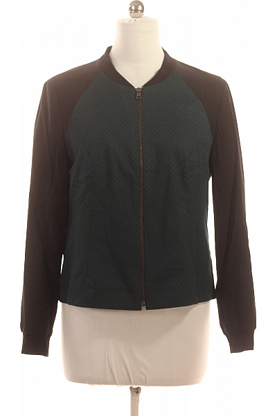 TAIFUN Dámská bomber mikina tmavě zelená černá prošívaná na zip Velikost M | TAIFUN | obrázek 2