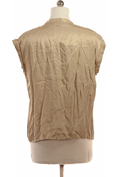 ARMANI béžová saténová halenka bez rukávů košilová Vel. M | ARMANI | obrázek 2