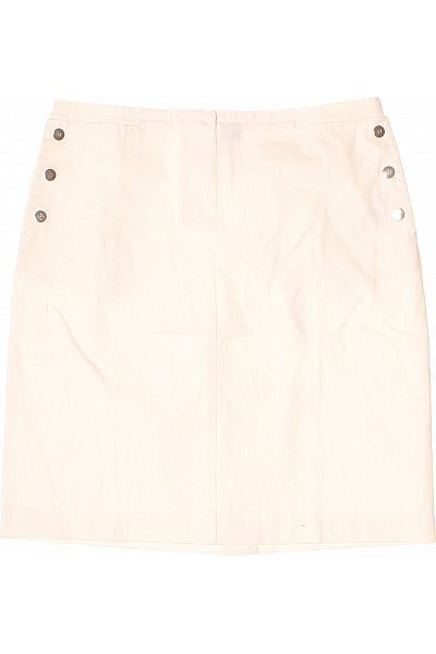 TOMMY HILFIGER Bavlněná dámská sukně ke kolenům s knoflíky béžová Velikost 4 | TOMMY HILFIGER | obrázek 2