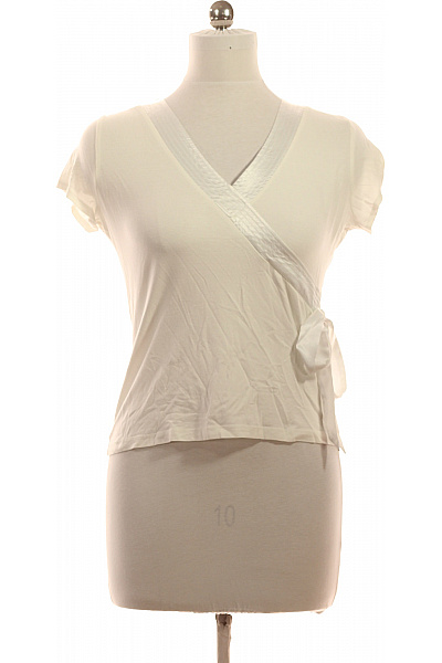 Wallis Dámské Zavinovací Tričko S Krátkým Rukávem Bílé Vel. 42