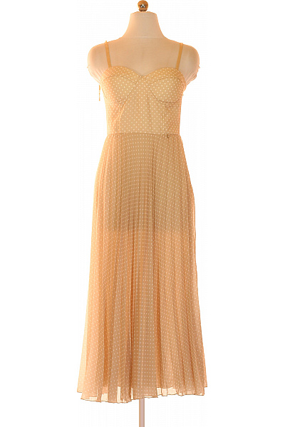 Rinascimento Dámské šaty Bez Rukávů Puntíkované Pastelové Dlouhé Na Ramínka Letní Boho Velikost EU XL