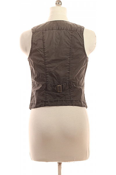 OPUS Dámská bavlněná vesta šedá bez rukávů krátká Velikost 40 | OPUS | obrázek 2