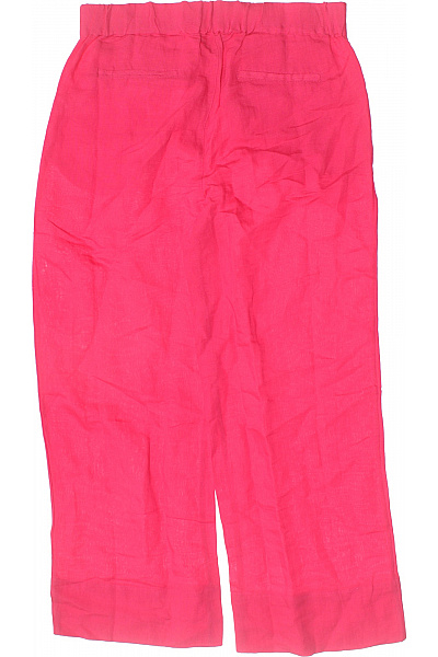 Princess Goes Hollywood růžové lněné tříčtvrteční kalhoty s vysokým pasem volnočasové Vel. 40 | Princess Goes Hollywood | obrázek 2