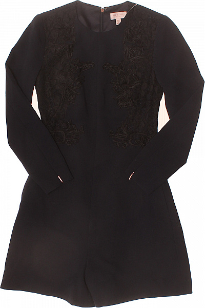 ted baker elegantní černý overal s krajkou dlouhý rukáv společenský Vel. XS | ted baker | obrázek 2