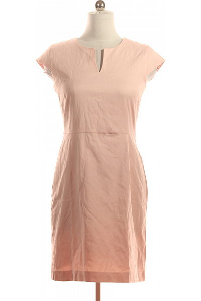 MORE & MORE Dámské šaty Krátký Rukáv Růžové Bavlna Elegantní Pouzdrové Letní Velikost 40