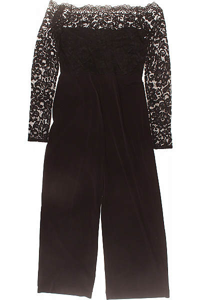 NLY  dámský černý krajkový overal s dlouhým rukávem společenský Vel. XL | NLY  | obrázek 2