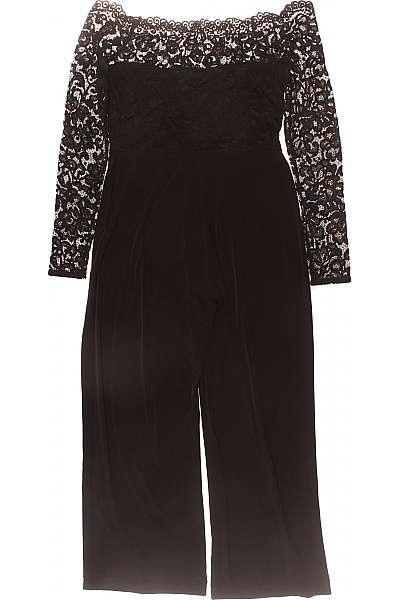 NLY  dámský černý krajkový overal s dlouhým rukávem společenský Vel. XL | NLY  | obrázek 3