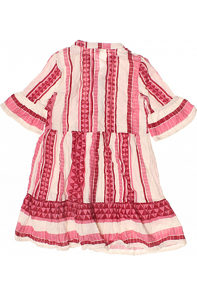 happy girls Dívčí bavlněné šaty s pruhy a volánky Vel. 134 | happy girls | obrázek 2