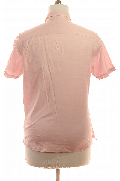 ETON Pánské tričko s krátkým rukávem a límečkem růžové bavlněné Velikost L | ETON | obrázek 2