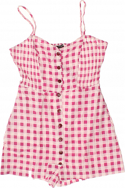 ZARA růžový kostkovaný overal bez rukávů letní Velikost XS | ZARA | obrázek 2