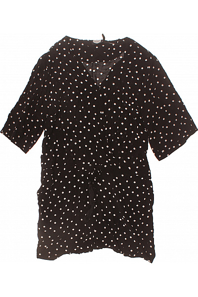 dámský černobílý overal krátký rukáv polka dot Vel. S | Unimoda | obrázek 2