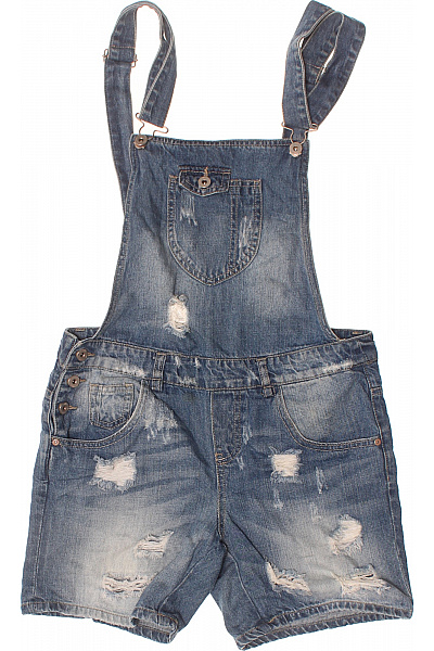 ONLY Dámské džínové kraťasy s laclem a kapsami volnočasové modré Vel. 36 | ONLY | obrázek 2