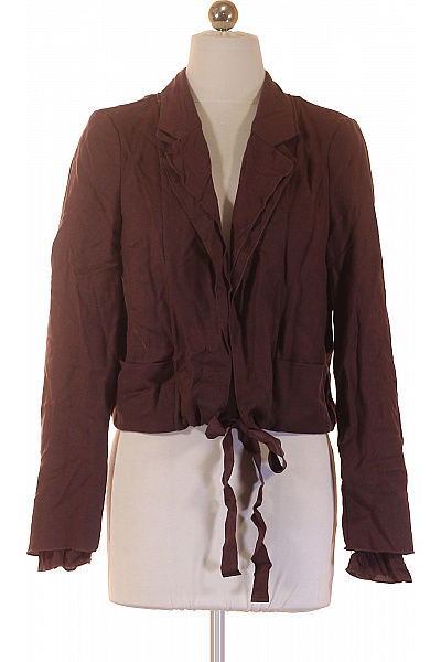 NOA NOA Dámské sako hnědé elegantní volnočasové s páskem crop do pasu Velikost S | NOA NOA | obrázek 2