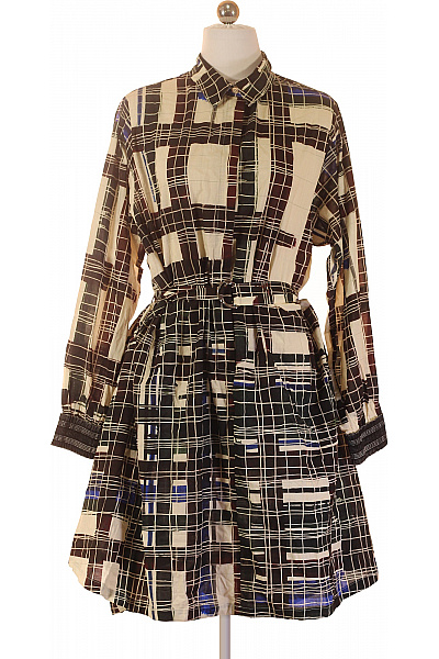 Hannes Roether Dámské šaty s dlouhým rukávem kostkované volnočasové bavlněné Velikost S | Hannes Roether | obrázek 2