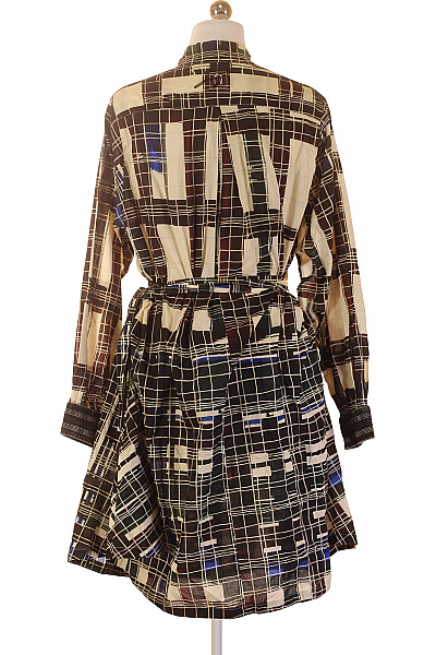 Hannes Roether Dámské šaty s dlouhým rukávem kostkované volnočasové bavlněné Velikost S | Hannes Roether | obrázek 3