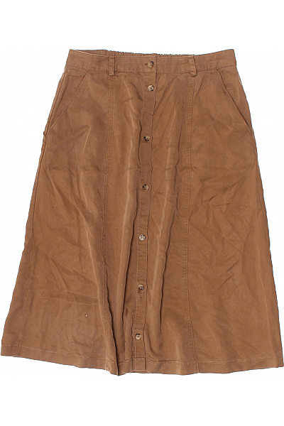 Soft Rebels Hnědá Midi Sukně S Knoflíky A Kapsami Vel. S