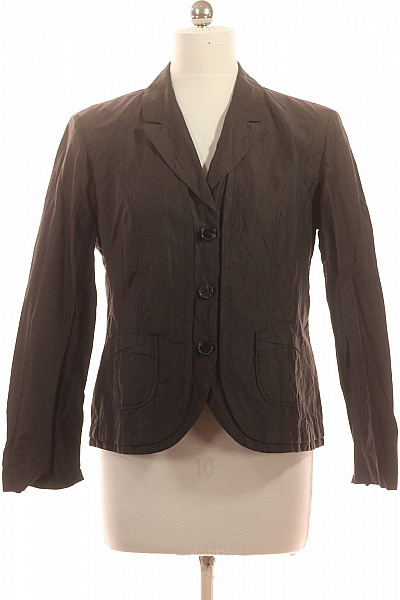BETTY BARCLAY Dámské sako elegantní hnědé vypasované pruhované business Velikost 42 | BETTY BARCLAY | obrázek 2