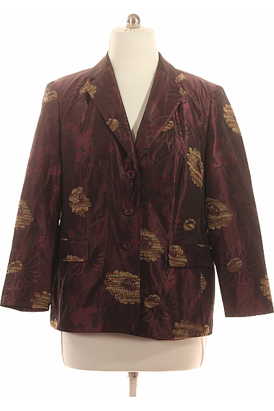 GERRY WEBER vínové květované vyšívané elegantní saka Vel. XL | GERRY WEBER | obrázek 2