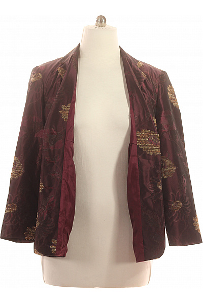 GERRY WEBER vínové květované vyšívané elegantní saka Vel. XL | GERRY WEBER | obrázek 4